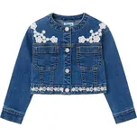 MAYORAL dívčí džínová bunda DR s krajkovými detaily modrá vel. 110 cm