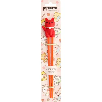 Sada nádobí Tokyo Design Studio Children Chopsticks Lucky Cat Red 22cm 4663 6/240