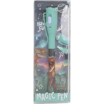 Dino World Pero s UV světlem zelené