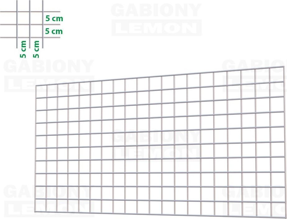 Gabionová síť 100 x 50 cm oko 5 x 5 cm