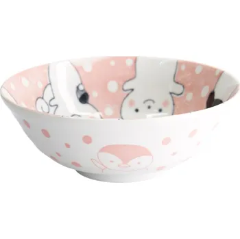 Sada nádobí Tokyo Design Studio Kawaii Animals Ramen Bowl Pink 21x7.8cm 1000ml 33022 3/36