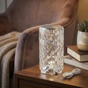 Lampička Dekorační lampa nabíjená přes USB DAILY INTERNATIONAL HOME 8 × 21 cm průhledná