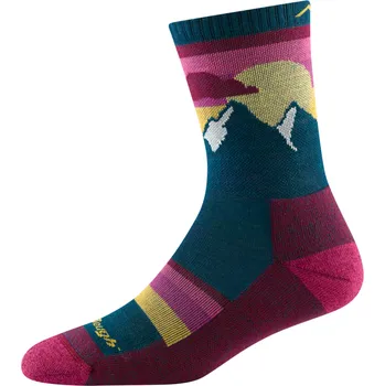 Pánské ponožky Dámské ponožky Darn Tough Sunset Ledge Micro Crew Lightweight With Cushion Velikost ponožek: 38-40 / Barva: růžová