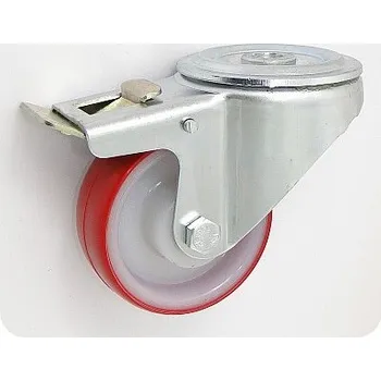 Pojezdové kolečko Plastové kolo 80 mm otočná vidlice s otvorem