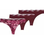 Dámské kalhotky Puma STRINGS W (3-PACK) červené 947301-01 - M | UK 11,5 | US 12,5