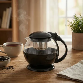 Konvice na čaj Džbánek s filtrem ODELO DONNA 750 ml černý