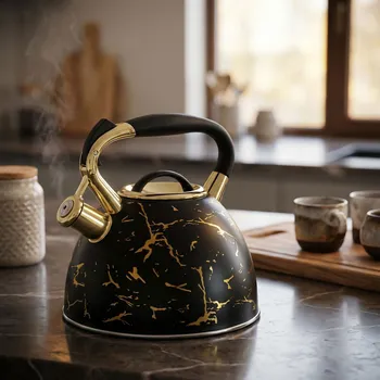 Konvice na čaj Rychlovarná konvice s píšťalkou ODELO BRODY 3 l černá