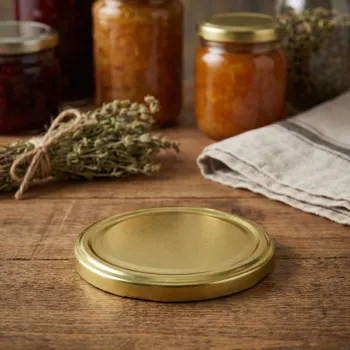 Víčko na zavařovací sklenici Víčka SMAKI BABUNI fi 66 zlatá 10 ks