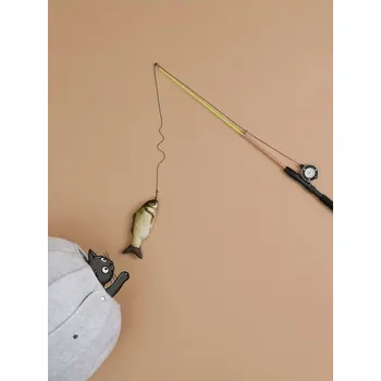 Hračka pro kočku Sinsay - Hračka pro kočky prut s rybou - černá - 805IA-99X - 805IA-99X-ONE