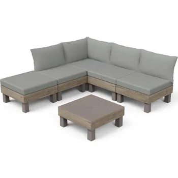 Zahradní sestava Zahradní nábytek Keter Elements 5místný modulární set ashwood