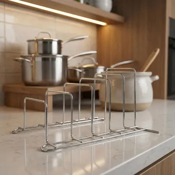 Stojan na 5 poklic ODELO KIERAN 25,5 × 22 × 14 cm stříbrný