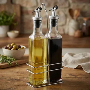 Nádoba na olej a ocet Dávkovače na olej a ocet se stojanem DAILY INTERNATIONAL HOME NIELS 250 ml 2 ks