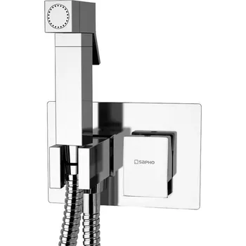 Sapho SPECTRE podomítková bidetová baterie se Stop sprškou, hranatá, chrom II. jakost, 1102-07_QM-01