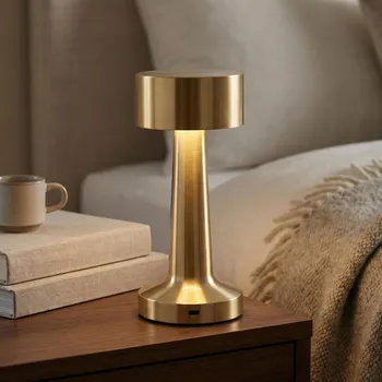 Lampička Noční LED lampička 3 úrovně světla s USB kabelem DAILY INTERNATIONAL HOME 21 × 9 cm zlatá