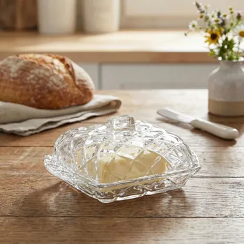 Máslenka Skleněná máslenka s ozdobným víkem DAILY INTERNATIONAL HOME