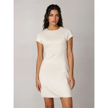 Dámské šaty Sinsay - Mini šaty s metalickou nití - béžová - 957EY-02M - 957EY-02M-XS