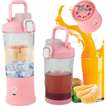 Verk Group Smoothie mixér přenosný usb bezdrátový drtič ledu růžový