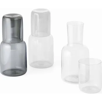 Philippi Skleněná karafa na vodu se sklenkou Viva, šedá