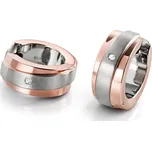 Boccia Titanium Pozlacené titanové náušnice s brilianty 0560-08 + 2 měsíce na vrácení zboží