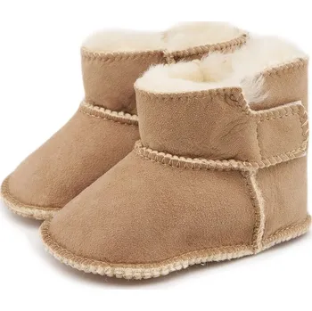 Kojenecký overall Vlnka Dětské capáčky s jehněčí kožešinou béžová