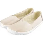 Vlnka Dámské barefoot kožené baleríny s ovčí vlnou Odeta béžová velikost obuv dospělí 39