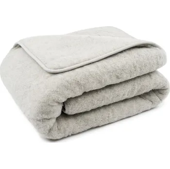 deka Vlnka Vlněná deka Merino dvouvrstvá světle šedá velikost lůžkovin 135x200