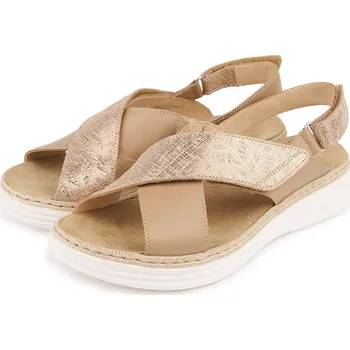 Dámské sandále Vlnka Dámské kožené sandály Danka zlatá velikost obuv dospělí 42