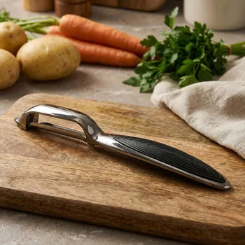 Kuchyňská škrabka Svislá škrabka na zeleninu ODELO MAICA 17 cm černá