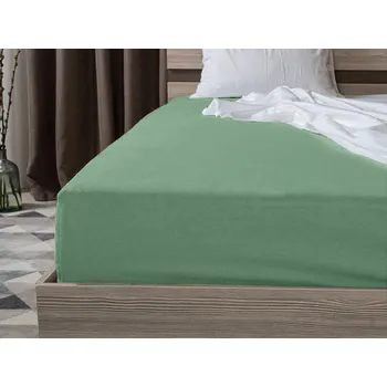 Prostěradlo Jersey prostěradlo EXCLUSIVE tmavě zelené 90x200 cm, 100% bavlna