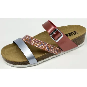 Dámské pantofle Bio Life Greta dámské nazouváky na klínu červená mix Barva: Mix, Velikost: 38