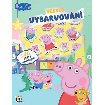 interaktivní kniha Jiri Models Veselé vybarvování se super samolepkami Prasátko Peppa