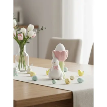 Velikonoční dekorace Sinsay - Stojící velikonoční dekorace ve tvaru zajíce - pastelová růžová - 834JG-03X - 834JG-03X-ONE