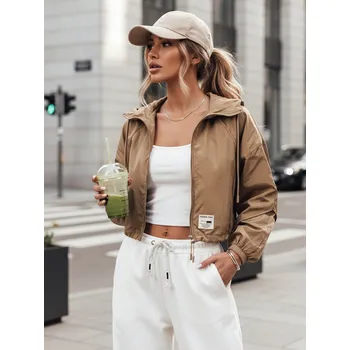 Dámská casual bunda Dámská přechodová bunda ISCAR béžová Dstreet Barva: béžová, Velikost: XL