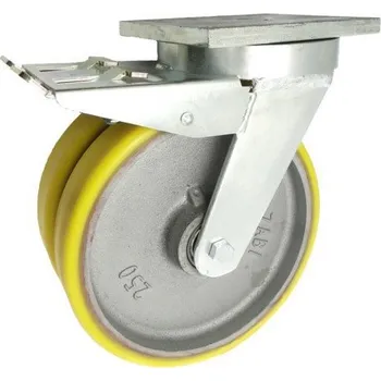 Pojezdové kolečko Polyuretanové kolo 250 mm zdvojené pro vysoké zatížení