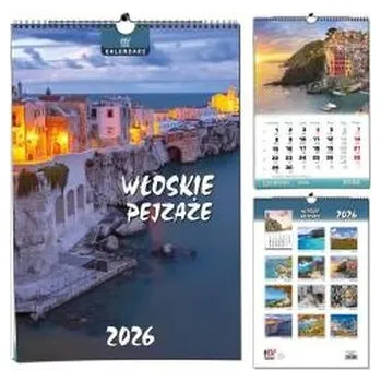 Kalendář Kalendarz 2026 B3 13 planszowy Włoskie Pejzaże
