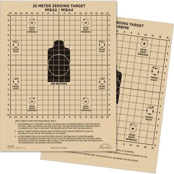 Terč na sportovní střelbu RITE IN THE RAIN voděodolný terč M16A2/M16A4 nastřelovací - 25 m