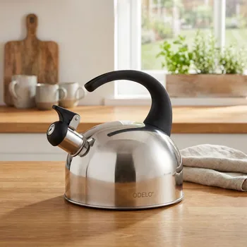 Konvice na čaj Čajník s píšťalkou ODELO CARLO 1,5 l stříbrný