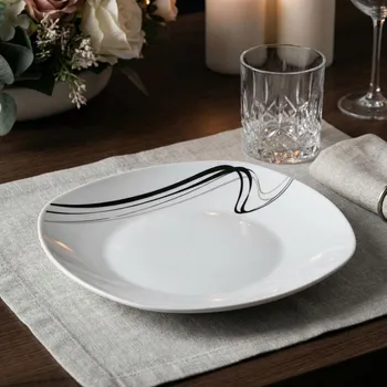 Talíř Dezertní talíř čtvercový ODELO LILA 20 cm bílý