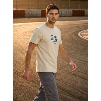 Sinsay - Bavlněné tričko s krátkým rukávem - béžová - 261HL-08X - 261HL-08X-3XL