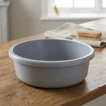 Koš na prádlo Kulatá miska DAILY INTERNATIONAL HOME VICKY 20 l 46 cm stříbrná