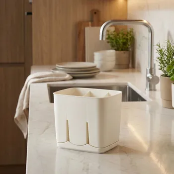 Organizace kuchyně Odkapávač na příbory s táckem DAILY INTERNATIONAL HOME RUBY bílý