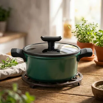 Hrnec Hrnec s poklicí HOMEDELUX ADELAIDE GREBLON C3 20 cm zelený