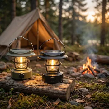 Venkovní osvětlení Solární kempingová lampa s efektem plamene DAILY INTERNATIONAL HOME prům. 11 cm výš. 10 cm