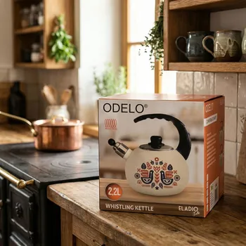 Konvice na čaj Smaltovaná konvice s píšťalkou ODELO ELADIO FOLK 2,2 l