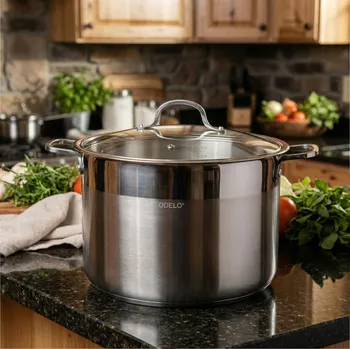 Hrnec Hrnec s poklicí a odměrkou ODELO ARDEN 16 l 30 cm saténový