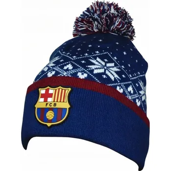 Čepice FC Barcelona Zimní čepice FC Barcelona, modrá, bambule
