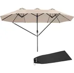 TecTake GmbH 404253 slunečník silia 460x270cm extra široký s ochranným potahem - béžová