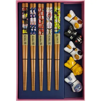 Sada nádobí Tokyo Design Studio Chopstick Giftset/10 Lucky Cats A51-K31 1/36