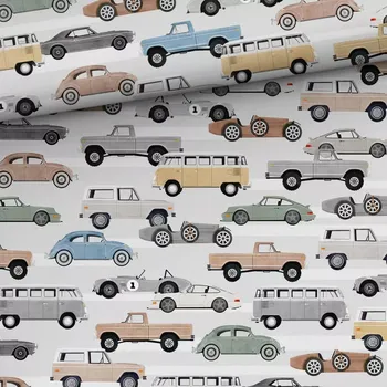 Úplet Malá autíčka (E) (Hebké bavlněné úplety s elastanem )