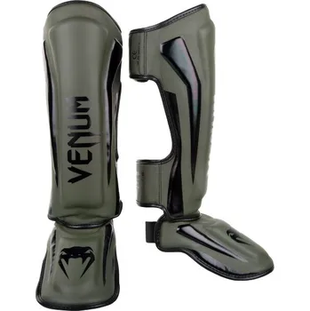 Chránič holeně pro bojový sport Venum Elite Standup Shin guards, Khaki/Black Velikost: M